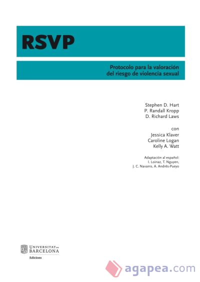 RSVP : protocolo para la valoración del riesgo de violencia sexual