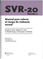 Portada de SVR-20. Manual para valorar el riesgo de violencia sexual