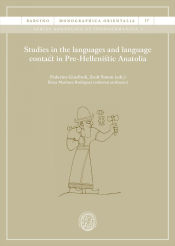 Portada de Studies in the languages and language contact in pre-hellenistic anatolia