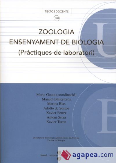 Zoologia. Ensenyament de Biologia (Pràctiques de laboratori)