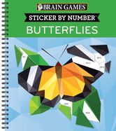 Portada de Brain Games - Sticker by Number: Butterflies (28 Images to Sticker)