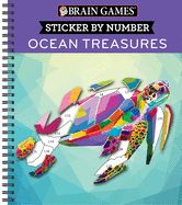 Portada de Brain Games - Sticker by Number: Ocean Treasures (Geometric Stickers)