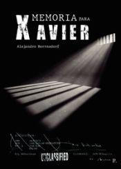 Portada de Memoria Para Xavier