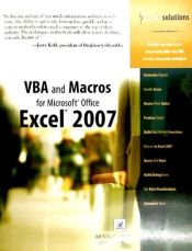 Portada de VBA & Macros For Micorosoft Office Excel 2007