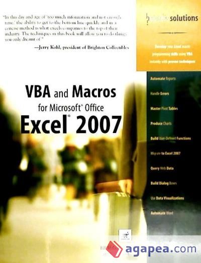 VBA & Macros For Micorosoft Office Excel 2007