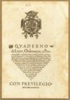 Quaderno de leyes, ordenanzas y provisiones hechas a suplicación de los 3 Estados del Reyno de Navarra, por su Magestad o en su nombre