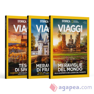 Pack storica speciale viaggi luoghi meravigliosi. Contiene 3 rivista