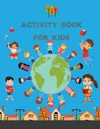 Portada de Activity Book for kids: Mazes, Coloring, Draw using the grid, shadow matching game, Word Search Puzzle (Activity Book for Kids Ages 4-8, 5-12)