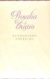 ROSALÍA DE CASTRO. AUTOGRAFOS POÉTICOS