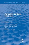 Portada de Formative Writings (Routledge Revivals)