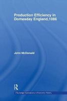 Portada de Production Efficiency in Domesday England, 1086