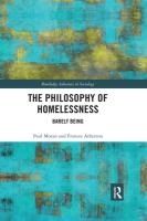 Portada de The Philosophy of Homelessness: Barely Being