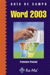 Portada de Guía de campo de Word 2003