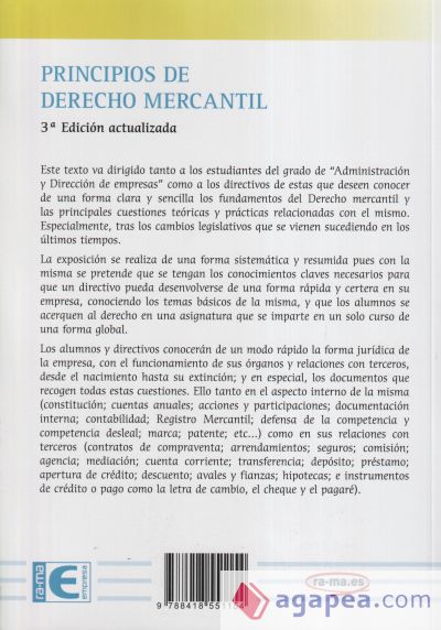 Principios derecho mercantil 3ª Edición Actualizada