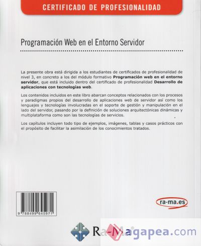 Programación web en entorno servidor. Certificados de profesionalidad. Desarrollo de aplicaciones con tecnologías web