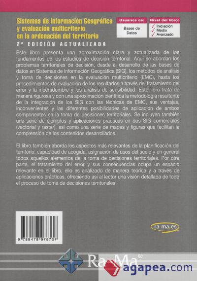 Sistemas de Información Geográfica y evaluación multicriterio en la ordenación del territorio, 2ª edición