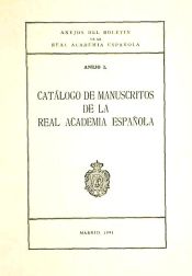 Portada de Catálogo de manuscritos de la Real Academia