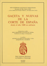 Portada de Gaçeta y nuevas de la Corte de España desde el año 1600 en adelante