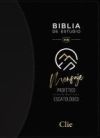 Reina Valera Revisada Biblia de Estudio del Mensaje Prof&eacute;tico y Escatol&oacute;gico, Leathersoft, Negro, Interior a Dos Colores