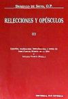 Relecciones y Opúsculos III