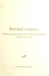 República Poética. Textos programáticos de la literatura española.