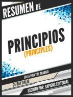 Portada de Resumen De "Principios (Principles): En La Vida Y El Trabajo - De Ray Dalio" (Ebook)