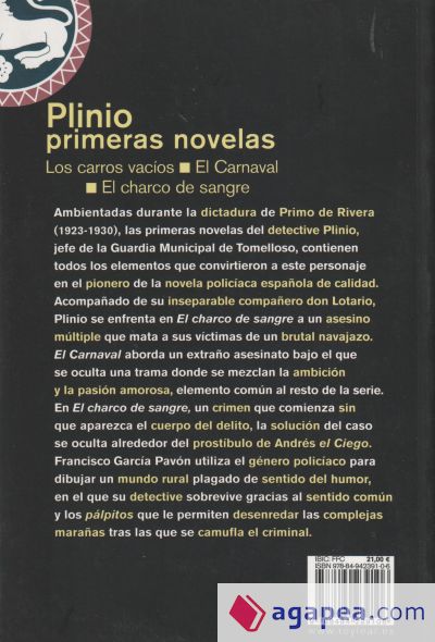 Plinio. Primeras novelas