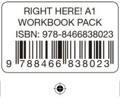 Portada de RIGHT HERE! A1 WORKBOOK PACK