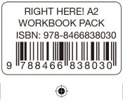 Portada de RIGHT HERE! A2 WORKBOOK PACK