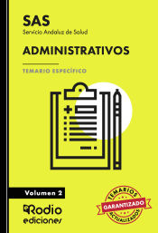 Portada de Administrativos del SAS. Temario específico Volumen 2. Servicio Andaluz de Salud