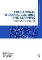 Portada de Educational Theories, Cultures and Learning