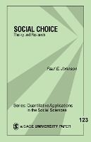 Portada de Social Choice: : Theory & Research