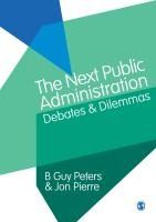 Portada de The Next Public Administration: Debates and Dilemmas
