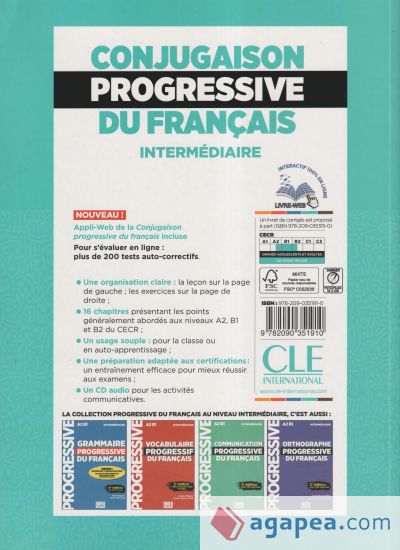 CONJUGAISON PROGRESSIVE DU FRANÇAIS - NIVEAU INTERMEDIARE - LIVRE + CD (3ª ED.)