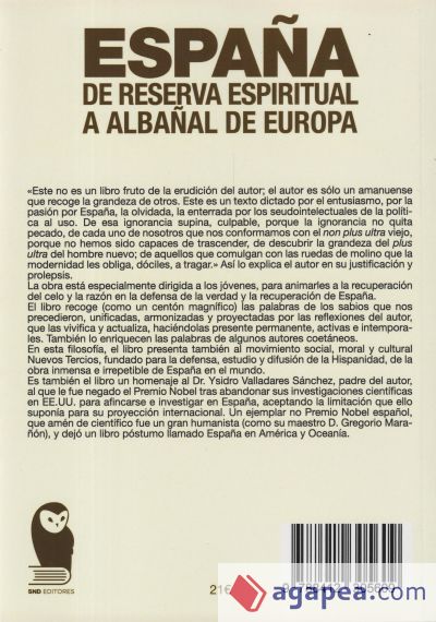 ESPAÑA DE RESERVA ESPIRITUAL A ALBAÑAL DE EUROPA