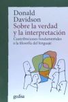 SOBRE LA VERDAD Y LA INTERPRETACIÓN (NE) . Contribuciones fundamentales a la filosofía del lenguaje