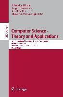 Portada de Computer Science - Theory and Applications