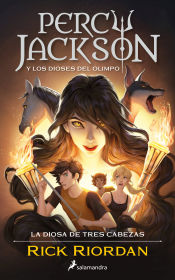 Portada de Percy Jackson y la diosa de tres cabezas