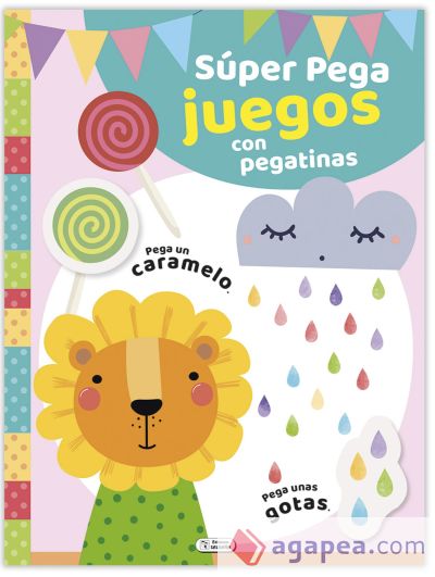 Super pega juegos con pegatinas. Rosa