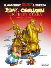 Portada de Asterix eta Obelixen urtebetetzea. Urrezko liburua