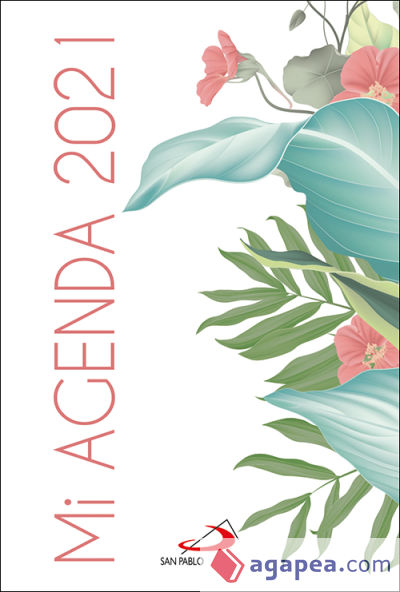 Mi agenda 2021: Cubierta en blanco modelo floral