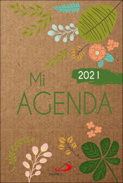 Portada de Mi agenda 2021: Cubierta kraft modelo floral