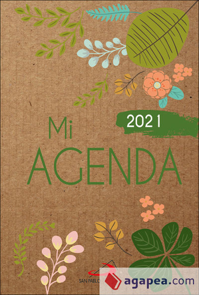 Mi agenda 2021: Cubierta kraft modelo floral