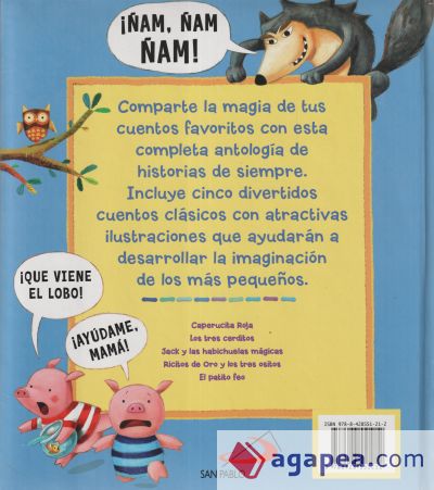 Libro: Cuentos Para Niños De 3 Años. Vv.aa,. San Pablo Edito