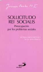 Portada de Sollicitudo rei socialis. Preocupación por los problemas sociales