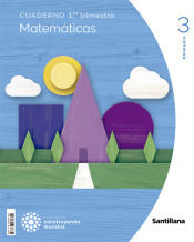 Portada de CUADERNO MATEMATICAS 3 PRIMARIA 1 TRIM CONSTRUYENDO MUNDOS