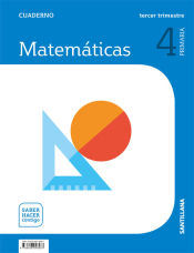 Portada de CUADERNO MATEMATICAS 4 PRIMARIA 3 TRIM SABER HACER CONTIGO