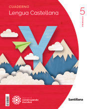 Portada de Cuaderno Lengua Castellana 5 Primaria. Construyendo mundos