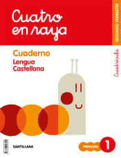 Portada de GLOBALIZADO CUATRO EN RAYA CUADERNO LENGUA CUADRICULA 1 PRIMARIA 2 TRIM