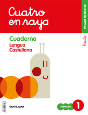 Portada de GLOBALIZADO CUATRO EN RAYA CUADERNO LENGUA PAUTA 1 PRIMARIA 1 TRIM